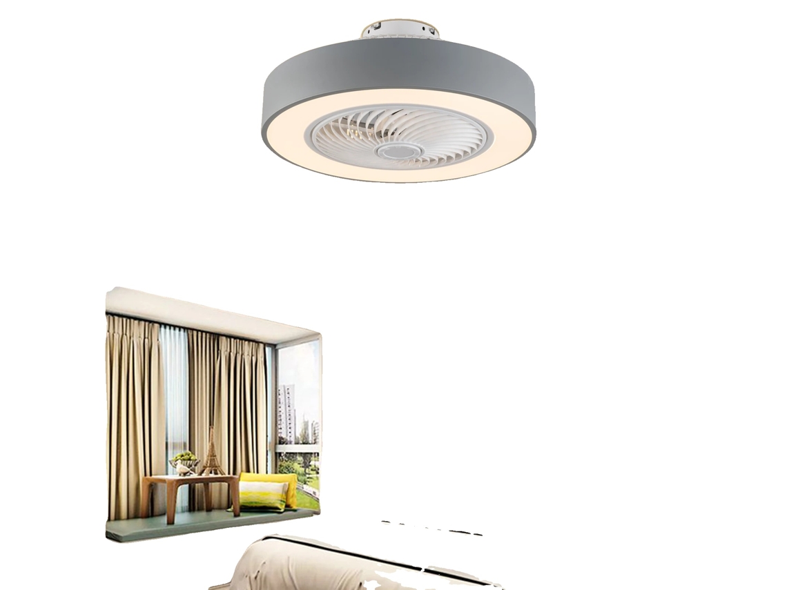 Ventilador de techo de 22 LED, colores de luz regulables, control remoto, OEM de bajo consumo