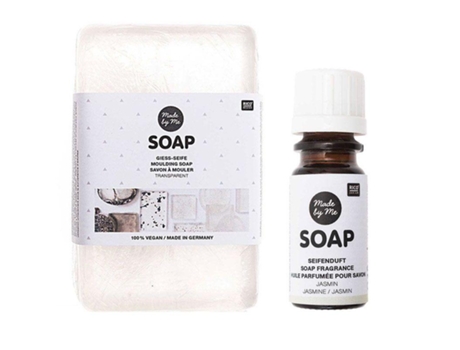 Jabón Transparente 100% Vegano 250 G+ Diseño De Aceite De Aceite De Jazmín Perfumado