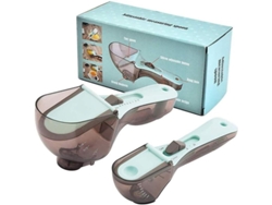Juego De Cucharas Medidoras Ajustables, Taza Medidora De Plástico Para Cocina Y Repostería.