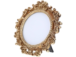 Marco Fotos Redondo Resina Estilo Retro Europeo Ornamentado Decorativo Pared 16x16 Escultura Floral Decoración