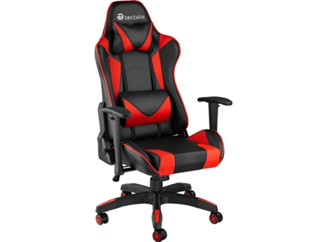 Silla De Oficina Twink TECTAKE (Negro/Rojo - Piel Sintética - 68 X 69 X 125 cm)