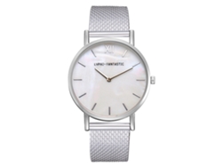 Reloj De Pulsera De Cuarzo Para Mujer Lvpai Con Correa De Silicona Plateada Sencilla.