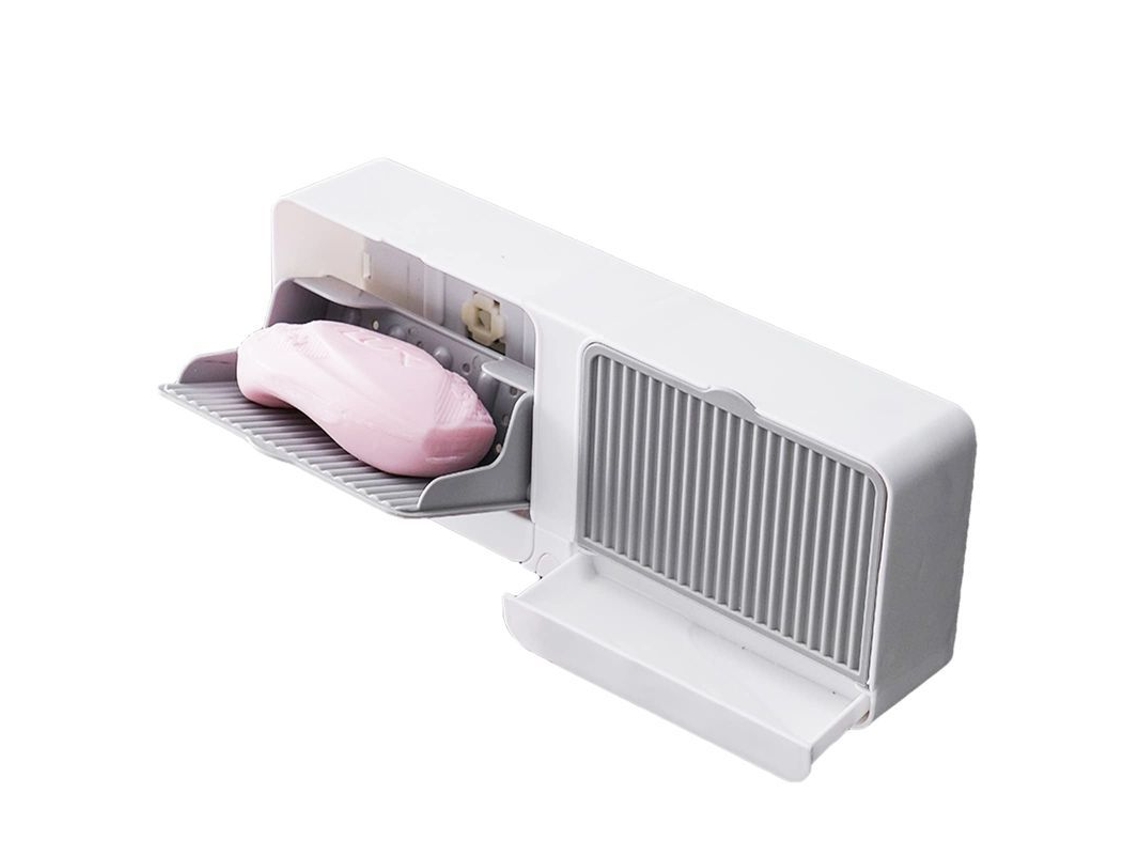 Jabonera De Pared Sin Orificio, Soporte Para Jabón De Bañera, Con Capacidad Para Dos Jabones, 25,5 X 10 X 4,5 Cm.