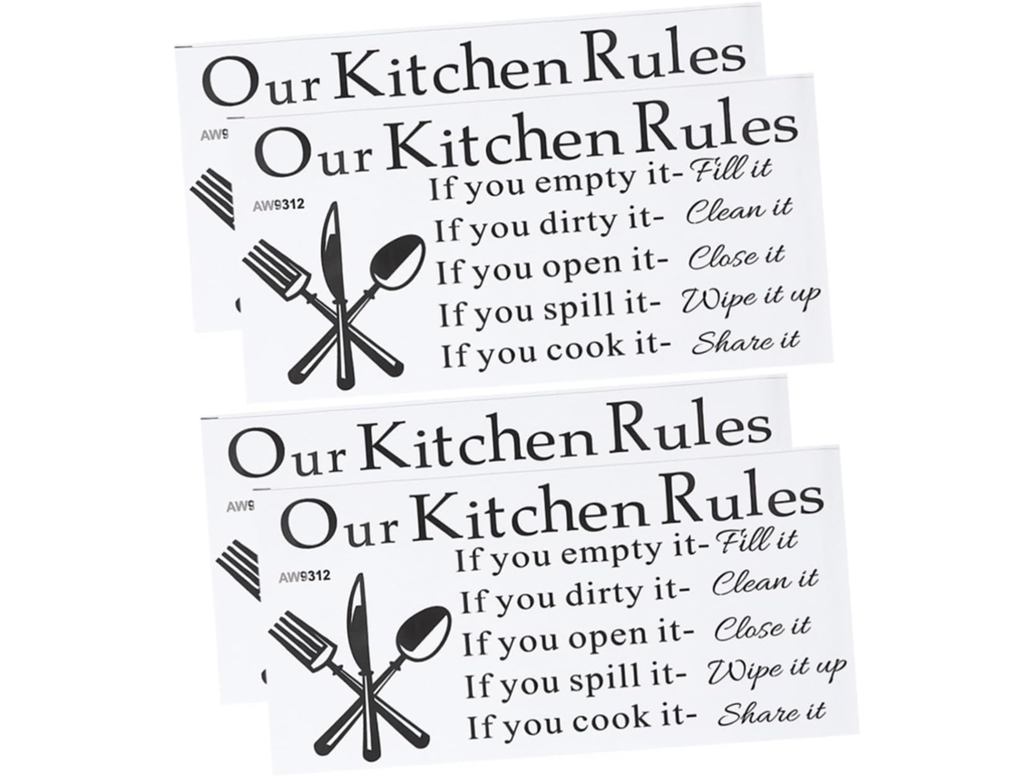2 Juegos De Pegatinas De Pared Para Cocina, Cinta Adhesiva Negra Removible, Pegatinas Autoadhesivas.