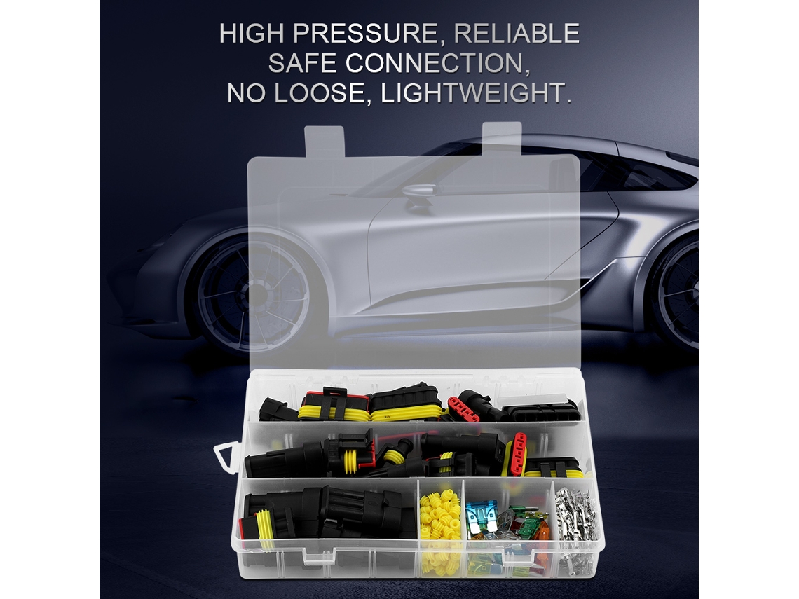 Omni-kit Conector Eléctrico Impermeable Para Coche Terminales Cable Fuse 1/2/3/4/5/6pin