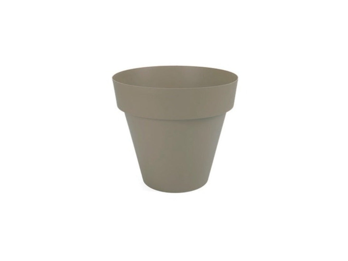 PLASTIKEN TES - Maceta Redonda Clásica Diámetro 18 cm Capacidad 25L Taupe