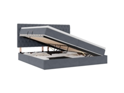 Maison Exclusive - Cama Con Almacenamiento Y Led Con Led Gris Oscuro 200 X 200 Cm