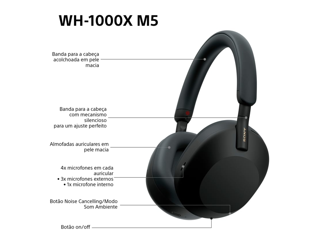 Auriculares Bluetooth Sony Wh 1000xm5 Headband Premium (Over Ear