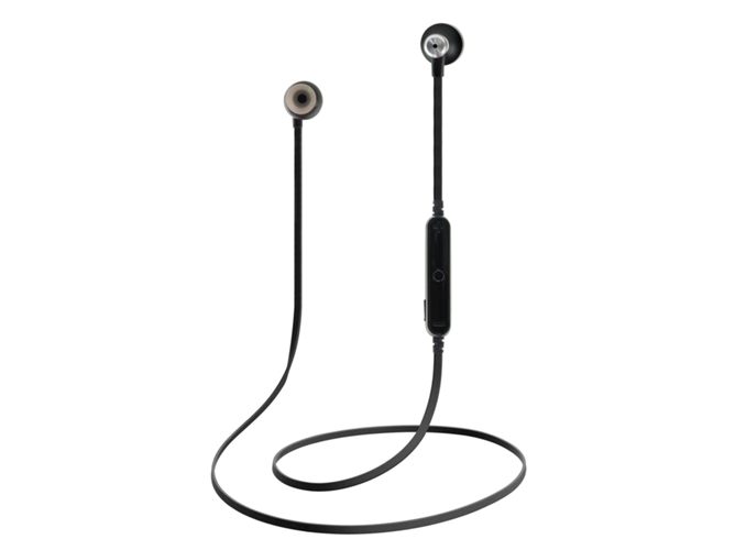 Auriculares Bluetooth KSIX Go&Play Air Aluminio (In ear - Micrófono - Negro)