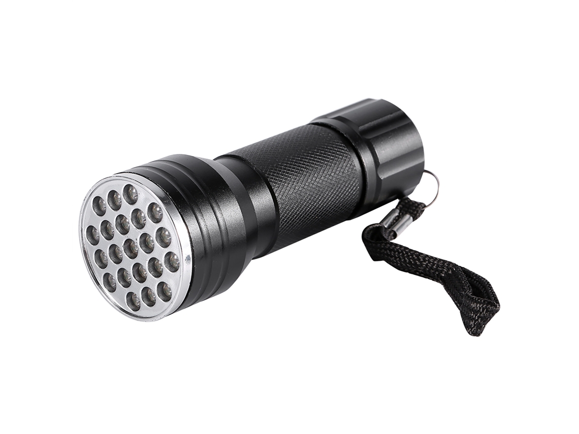 Linterna Led Uv De Alta Calidad Con 21 Led, Aluminio, Luz Violeta, Detector De Luz Negra.