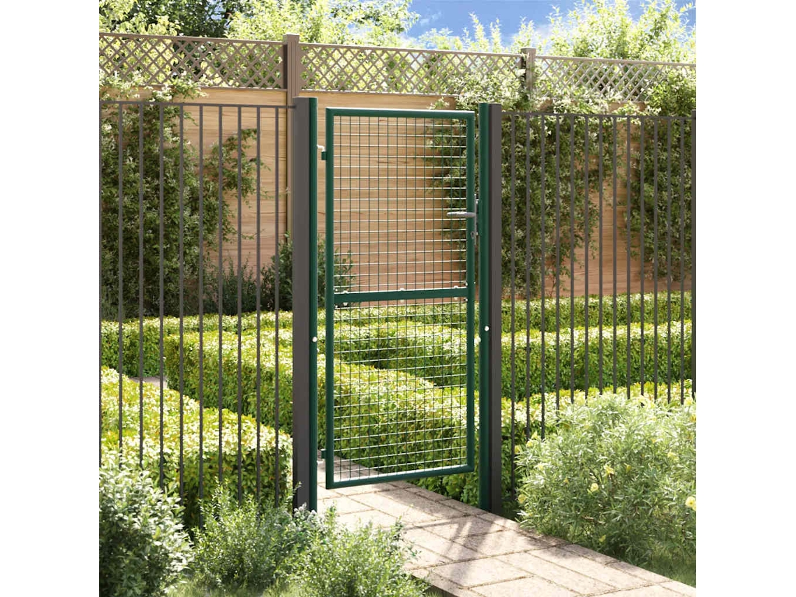 Puerta de valla de acero verde de 100 x 175 cm, DKD HOME DECOR