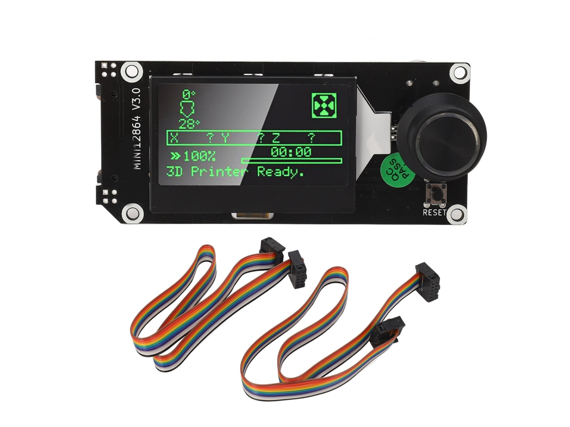 Placa De Control Gráfica Lcd Smart Display Mini12864 V3 Para Impresora 3d Con Ranura Para Tarjeta