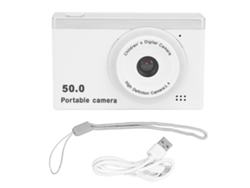 Cámara Digital Hd 50mp 1080p 8x Zoom Portátil Con Cámaras Frontal Y Trasera Y Filtro Para Niños Fotografía Blanco