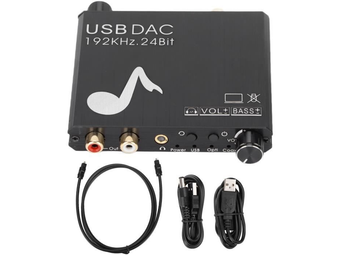 HURRISE 192 Khz Convertidor Digital a Analógico Adaptador Convertidor de Sonido Independiente