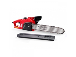 Motosierra eléctrica MOBICLINIC enchufable Motor 1800W Con asa 7500RPM Roja Cadena de corte de precisión
