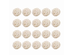 20 bolas decorativas blancas para fiestas