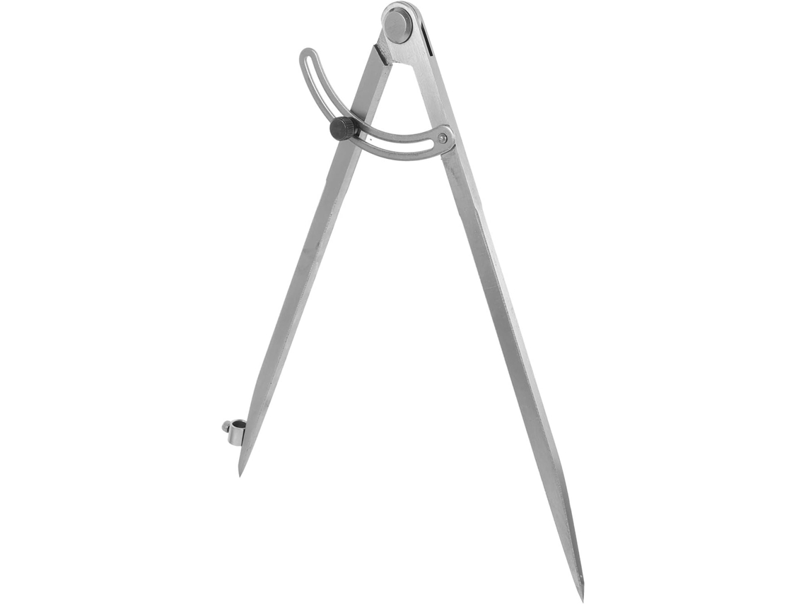 Compás Portátil De Metal Plateado, Herramienta De Dibujo Con Portalápices