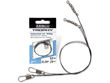 Juego de 2 líderes de acero ZEBCO Trophy Trace 1x7 - Rolling 40 cm/9 kg