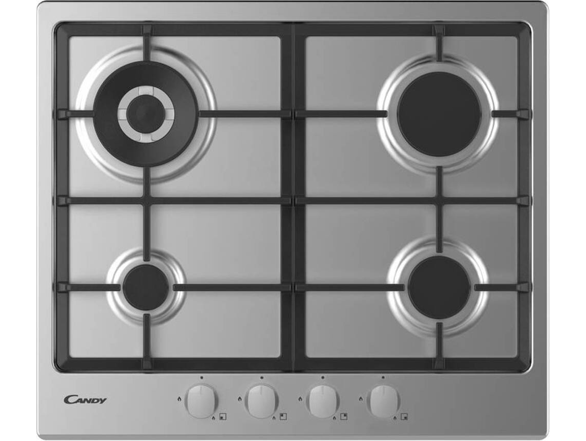 Placa de Gas CANDY CHG 6BR4WX (Gas Natural - 59.5 cm - Inox)