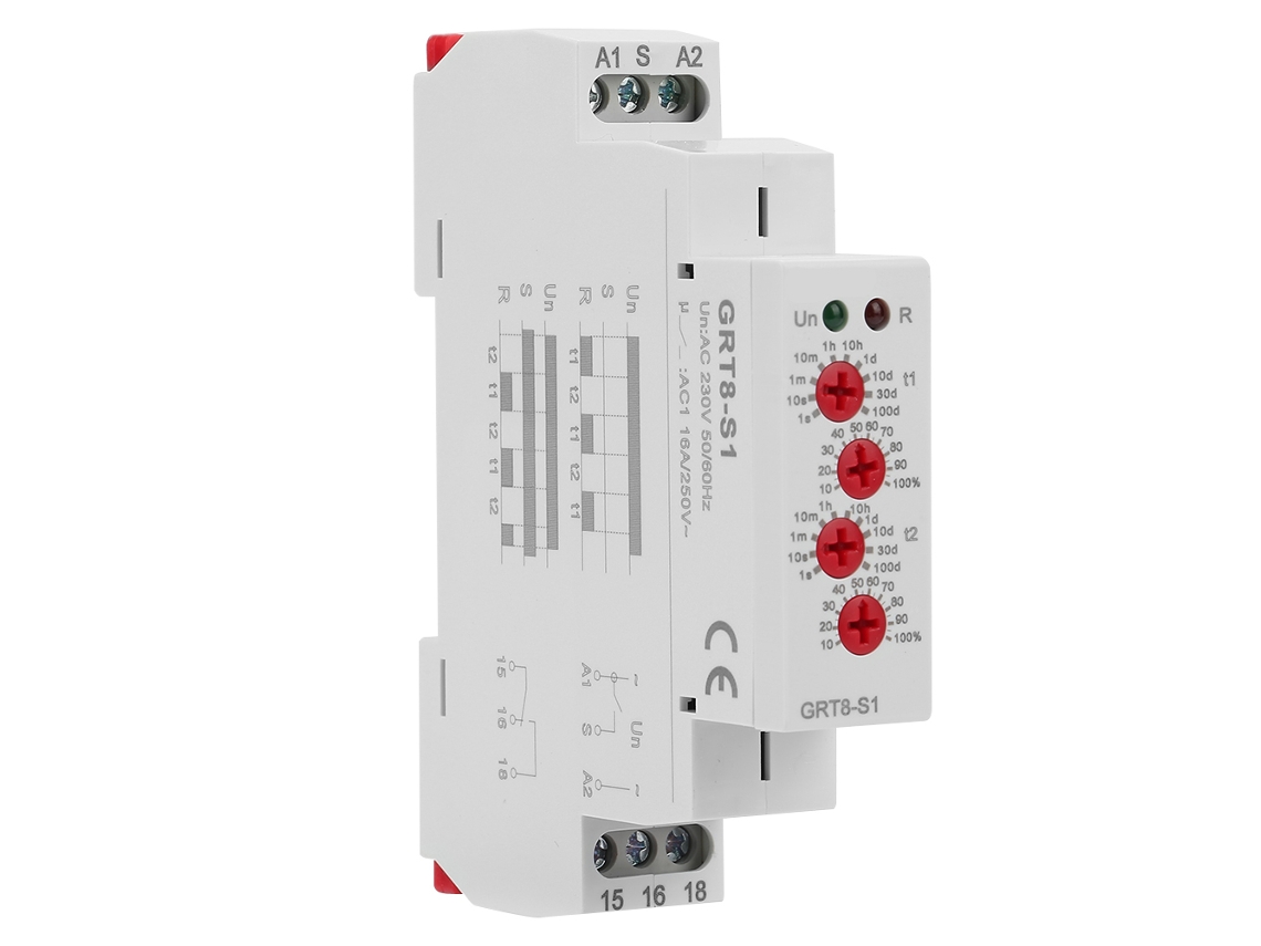 Veloriskku-relé Temporizador De Ciclo Repetido Asimétrico Grt8-s1 Mini On/off Ac
