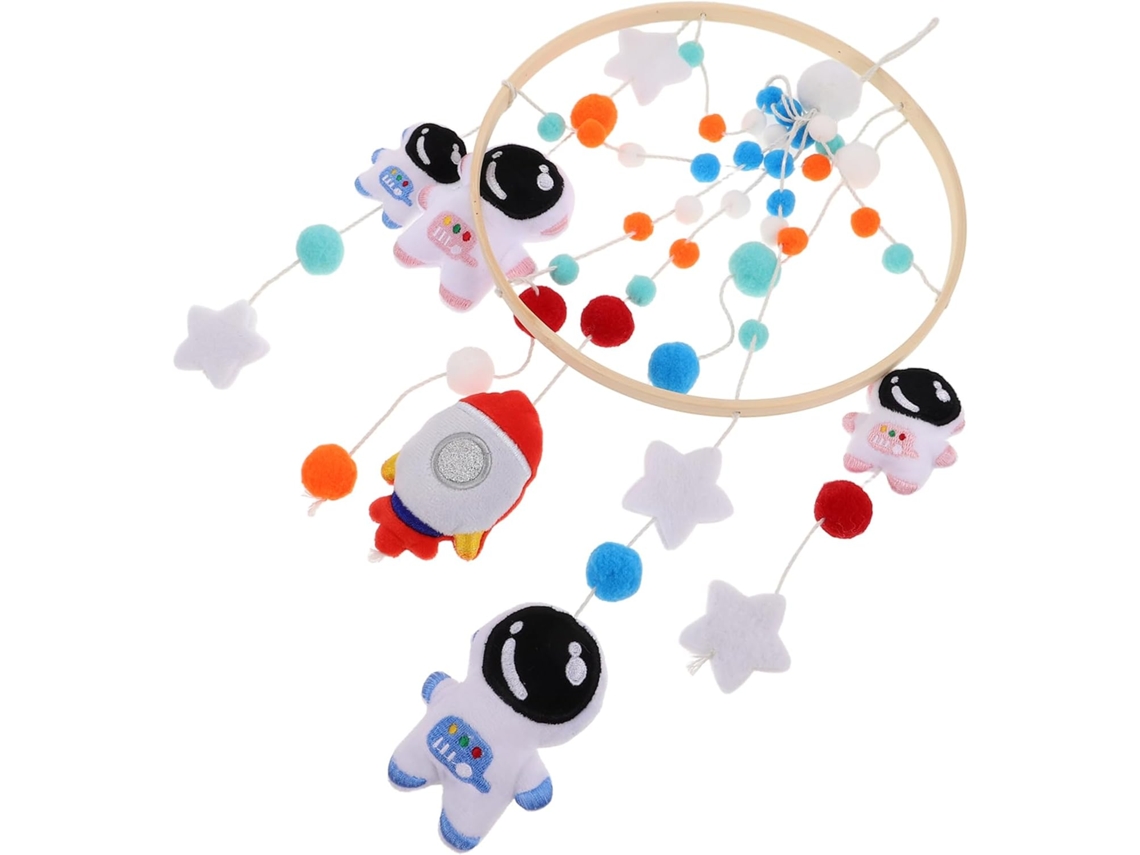 Móvil Para Cuna Con Cohetes Y Estrellas, Decoración Colgante De Fieltro Para Habitaciones De Niños