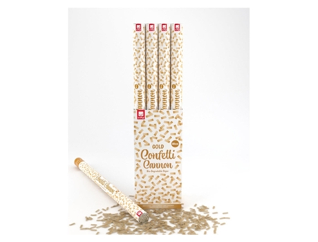 Confettis SMIFFY'S Cañón dorado biodegradable de 80 cm