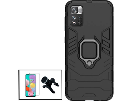 Kit Carcasa 3x1 + Protector de Pantalla Xiaomi Redmi Note 11 Pro 5G PHONECARE Negro
