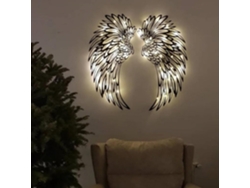 Alas de ángel de metal elegantes, decoración elegante para interiores y exteriores, diseño hueco, fácil instalación, el regalo perfecto para cualquier espacio.