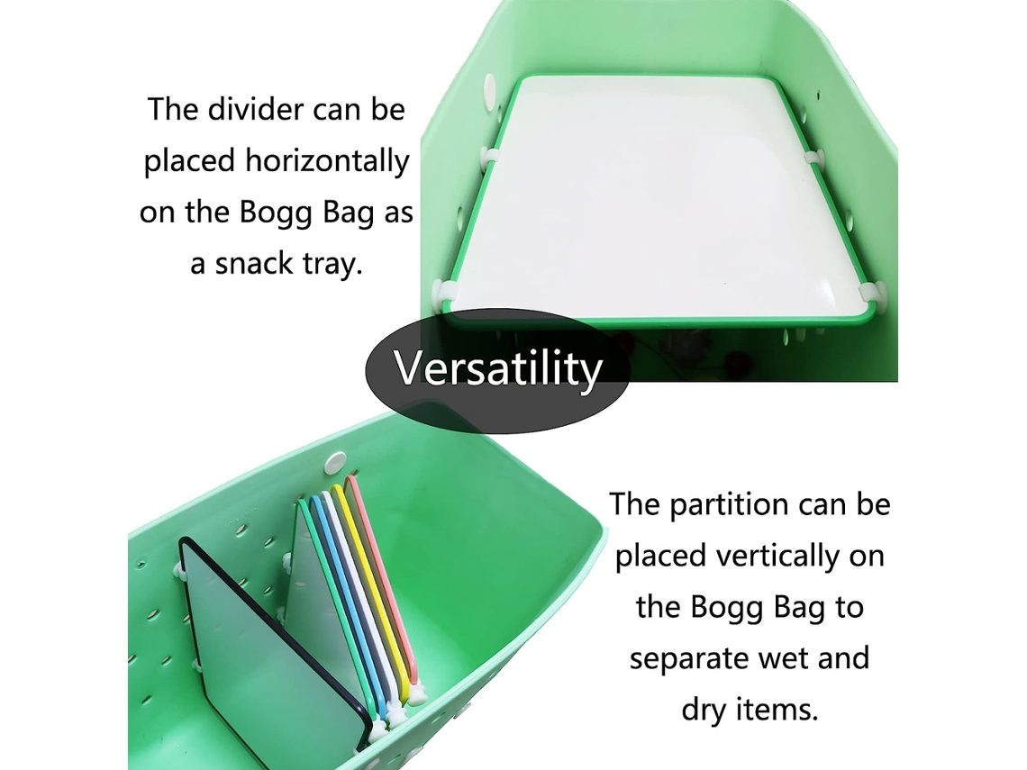 Bandeja divisoria para bolsas Bogg, accesorios para bolsas Bogg que ayudan con la organización, organizador de bolsas de playa de plástico