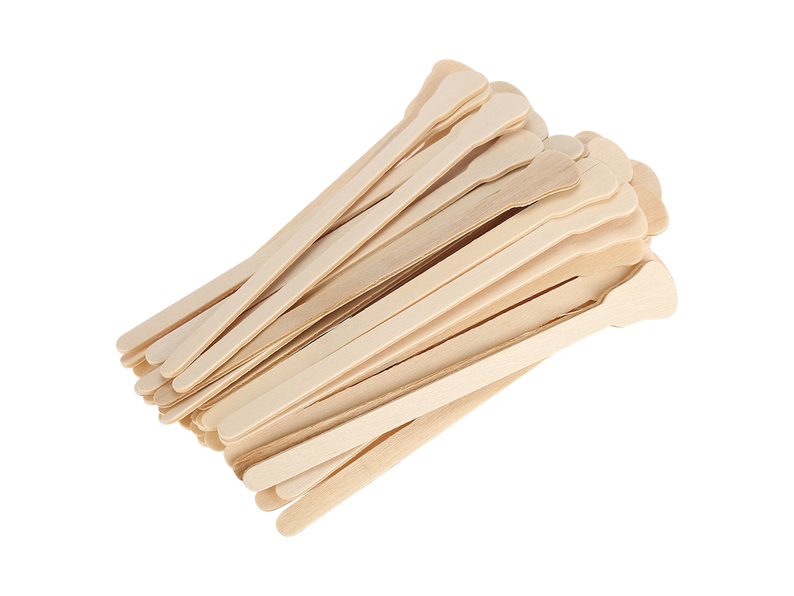 50 Paletas De Cera De Madera Desechables Para Aplicar Máscaras Faciales Y Crema Depilatoria