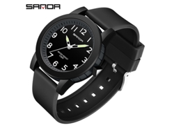 Reloj De Pareja Sencillo, Fluorescente E Impermeable De Cuarzo (para Mujeres Negras)