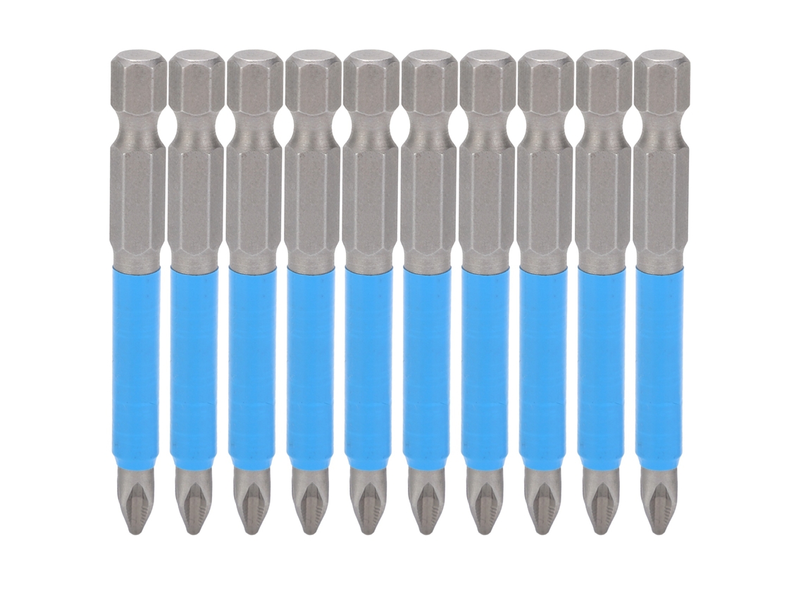Juego De 10 Puntas De Destornillador Phillips Magnéticas Antideslizantes Ph2 De 65 Mm Para Taladros Eléctricos Portátiles.
