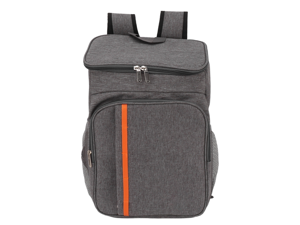 Mochila térmica para reparto de comida, fabricada en tejido Oxford y PEVA, 18 l, color gris, antifugas, para frutas, bebidas y loncheras.