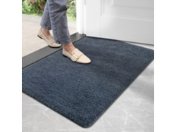 Felpudo Antideslizante Para Interior Y Exterior, Superabsorbente, Lavable A Máquina, Suave (azul-negro, 50 X 80 Cm)