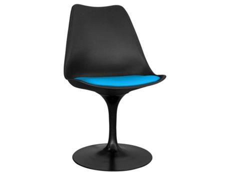 Silla de Comedor Silla Giratoria Tulip Negra 45x48.50x80cm TULIP STYLE