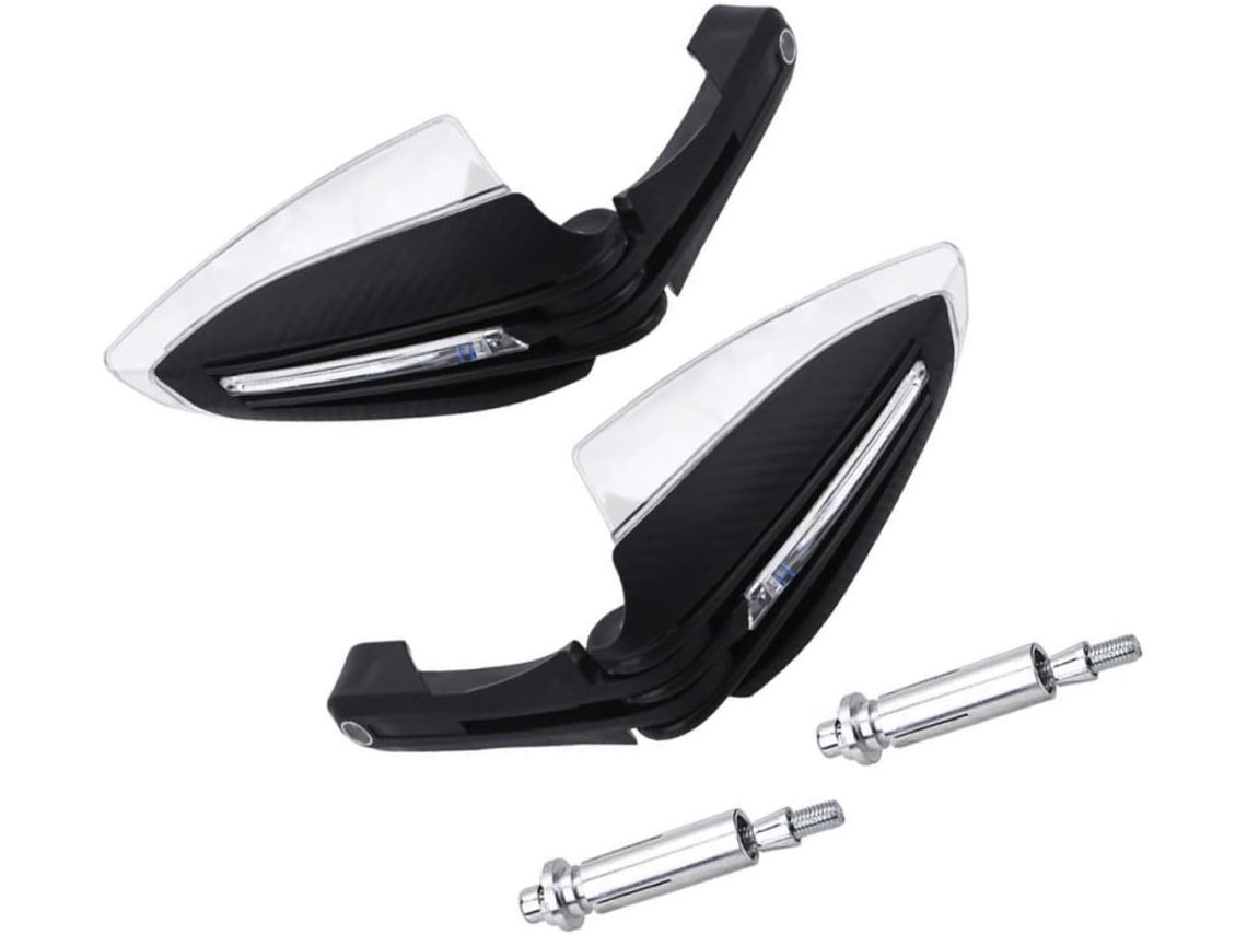 1 Conjunto De Protetores De Mão Com Proteção Led Para Guidão, Design Com Cobertura Contra Vento