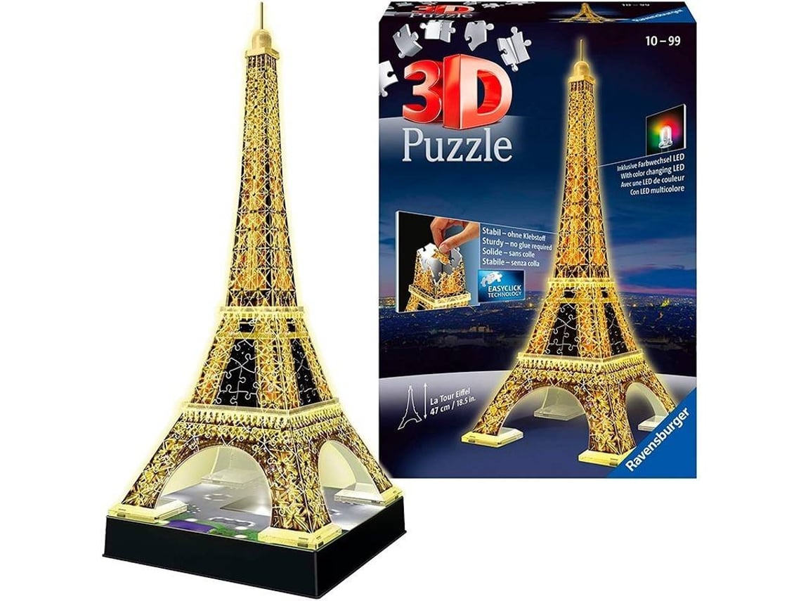 Puzzle RAVENSBURGUER Eiffel: Edición Noche (Edad Mínima: 12 - Piezas)