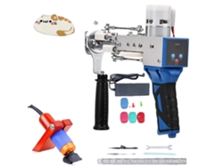 Pistola para mechones de alfombras, alta velocidad, compatible con doble capa, azul, juego de 2