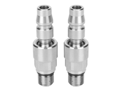 Kit de 2 mangueras de aire con conector rápido japonés de 1/4 pulg. BSPT macho con giro de 360°.
