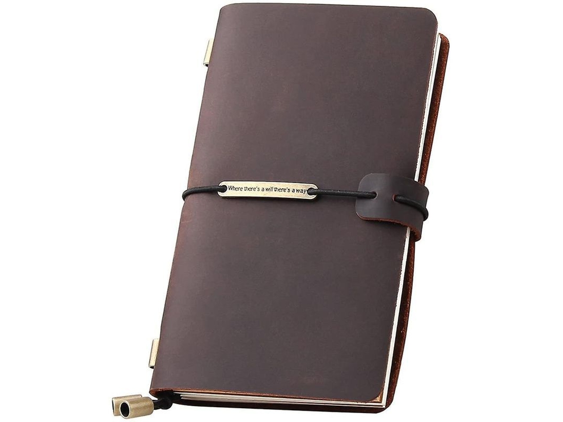 Cuaderno De Viaje Recargable Con Encuadernación En Cuero, Diario Antiguo Hecho A Mano, Bloc De Notas Para Viajes.