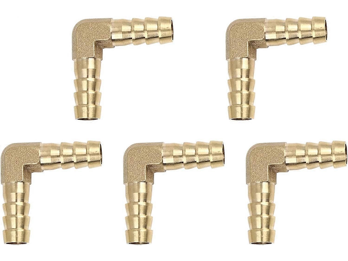 Conector De Codo De Manguera De Bronce 10mm Para Aire Agua Aceite 5 Piezas