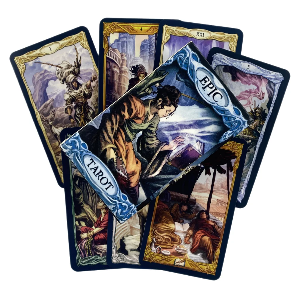 Tabuleiro De Jogo De Adivinhação Com 78 Cartas Laterais Do Epic Tarot (versão Em Inglês)