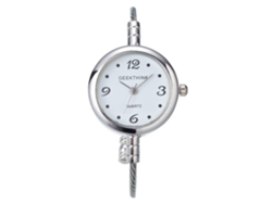 Elegante Reloj De Pulsera De Cuarzo Geekthink Plateado Para Mujer Con Correa De Aleación.