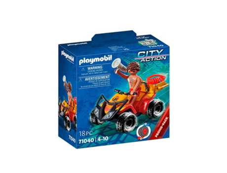 PLAYMOBIL City Action Quad de Rescate (Edad Mínima Recomendada: 4 años - 18 Piezas)