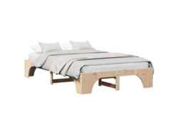 Maison Exclusive - Estructura De Cama Natural 135 X 190 Cm Madera De Pino Macizo