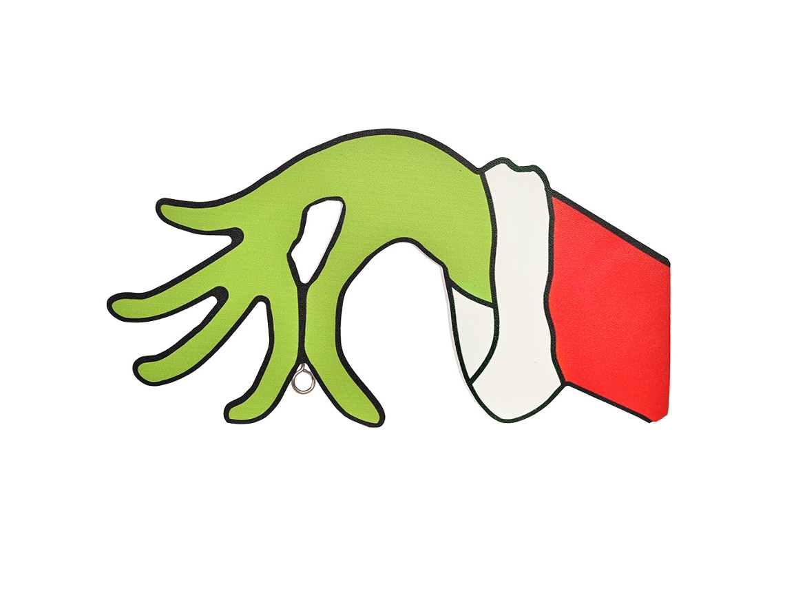 Ladrón Navidad Mano Cortada Decoración Grinch Pegatina Manos Pared Hogar