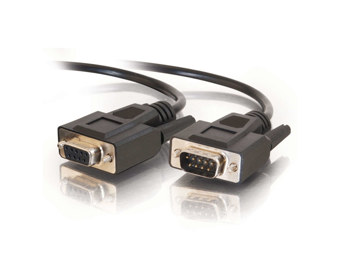 Cable de série C2G 81377 2m DB9 DB9 Negro