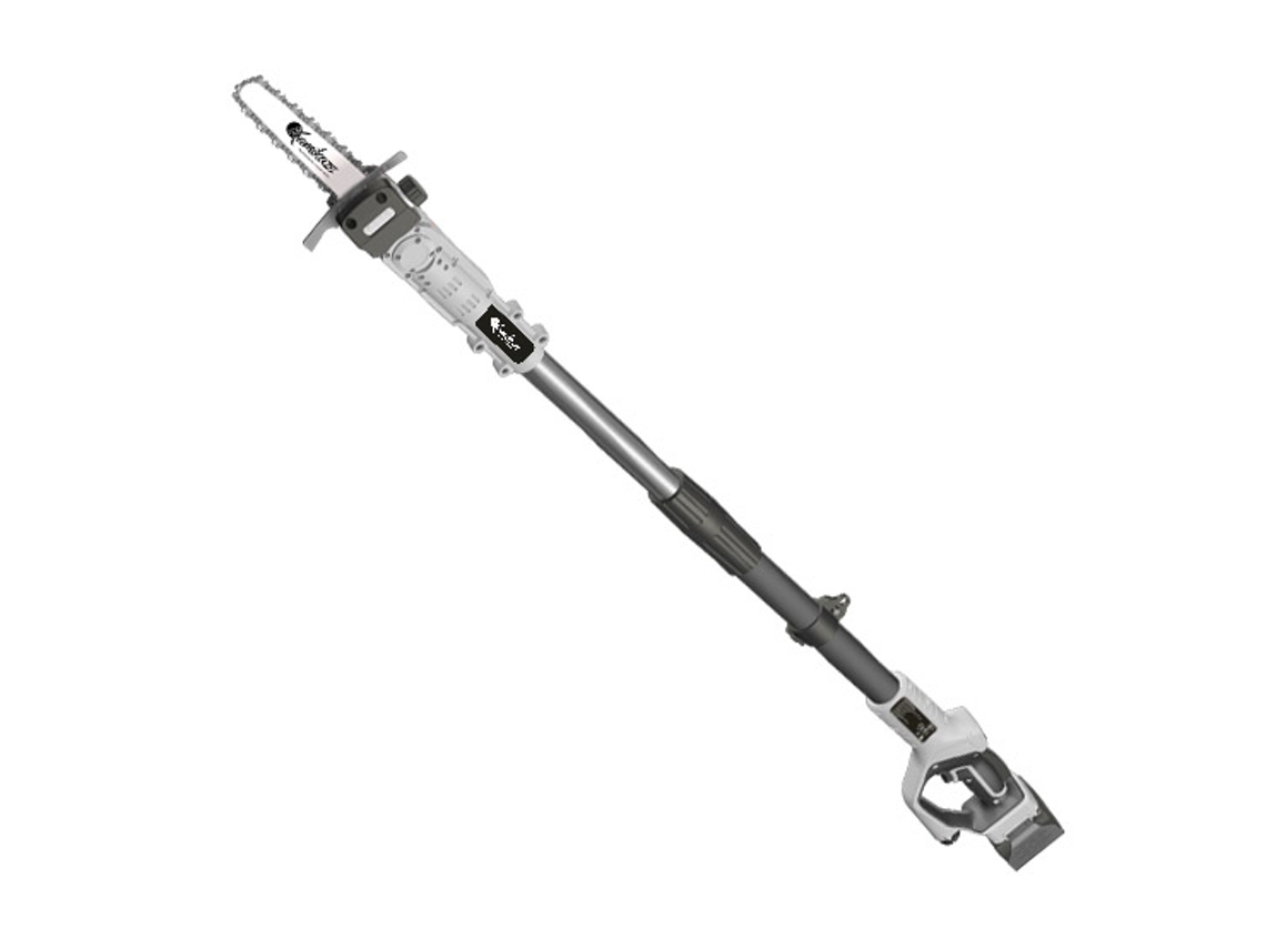 Sierra inalámbrica en altura. Corte Ø 160 mm. Potencia máxima 1200 W. Incluye dos baterías de litio KAMIKAZE