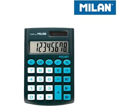 Blister MILAN Calculadora de Bolsillo de 8 Digitos con Tapa