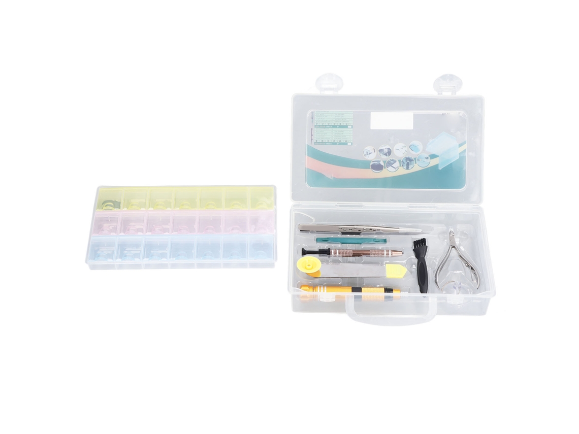 Juego de destornilladores multifuncionales, kit de reparación electrónica, estuche de almacenamiento.